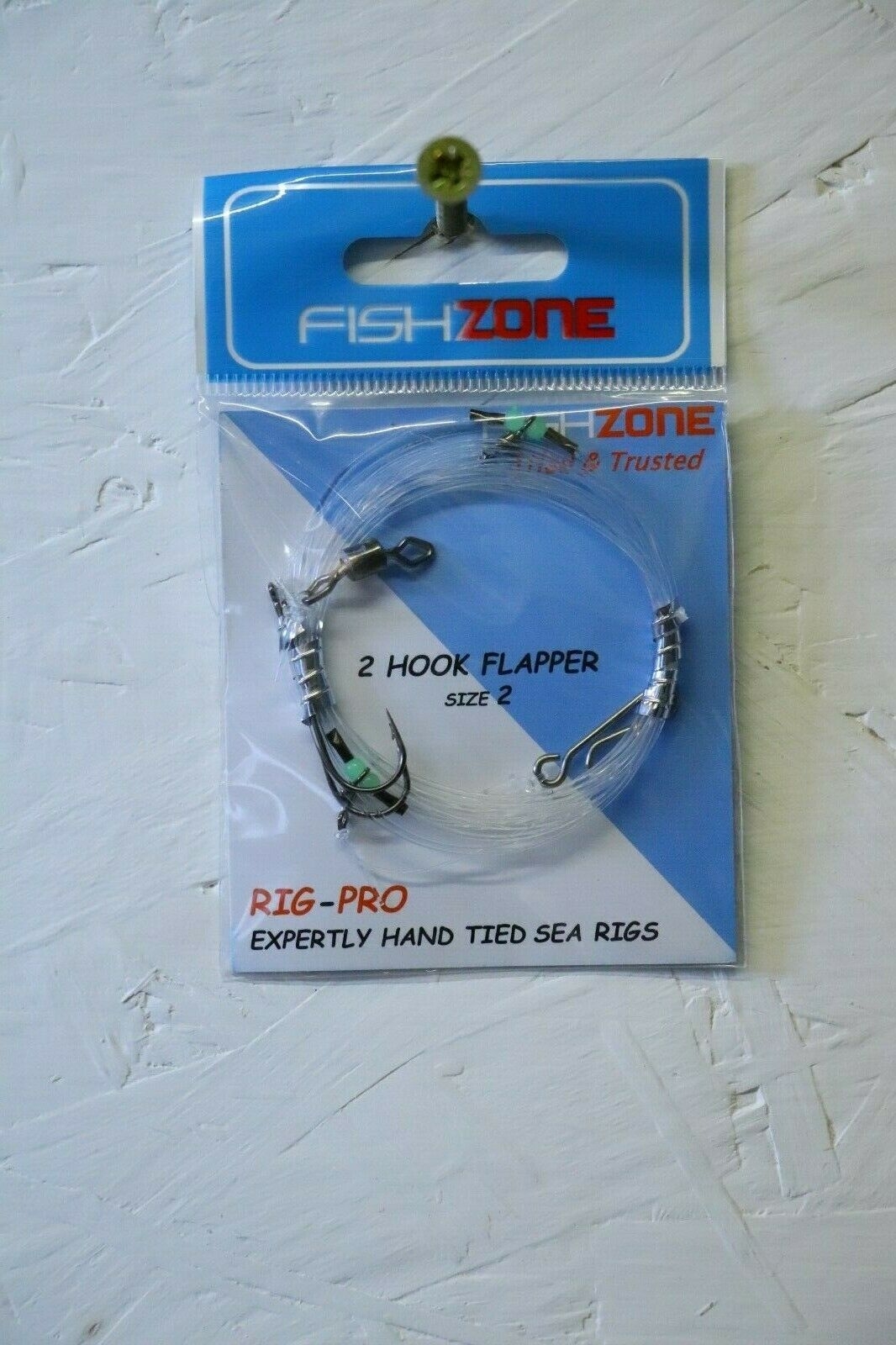 FishZone 2 hook flapper size 2 scratching rig sea fishing rig