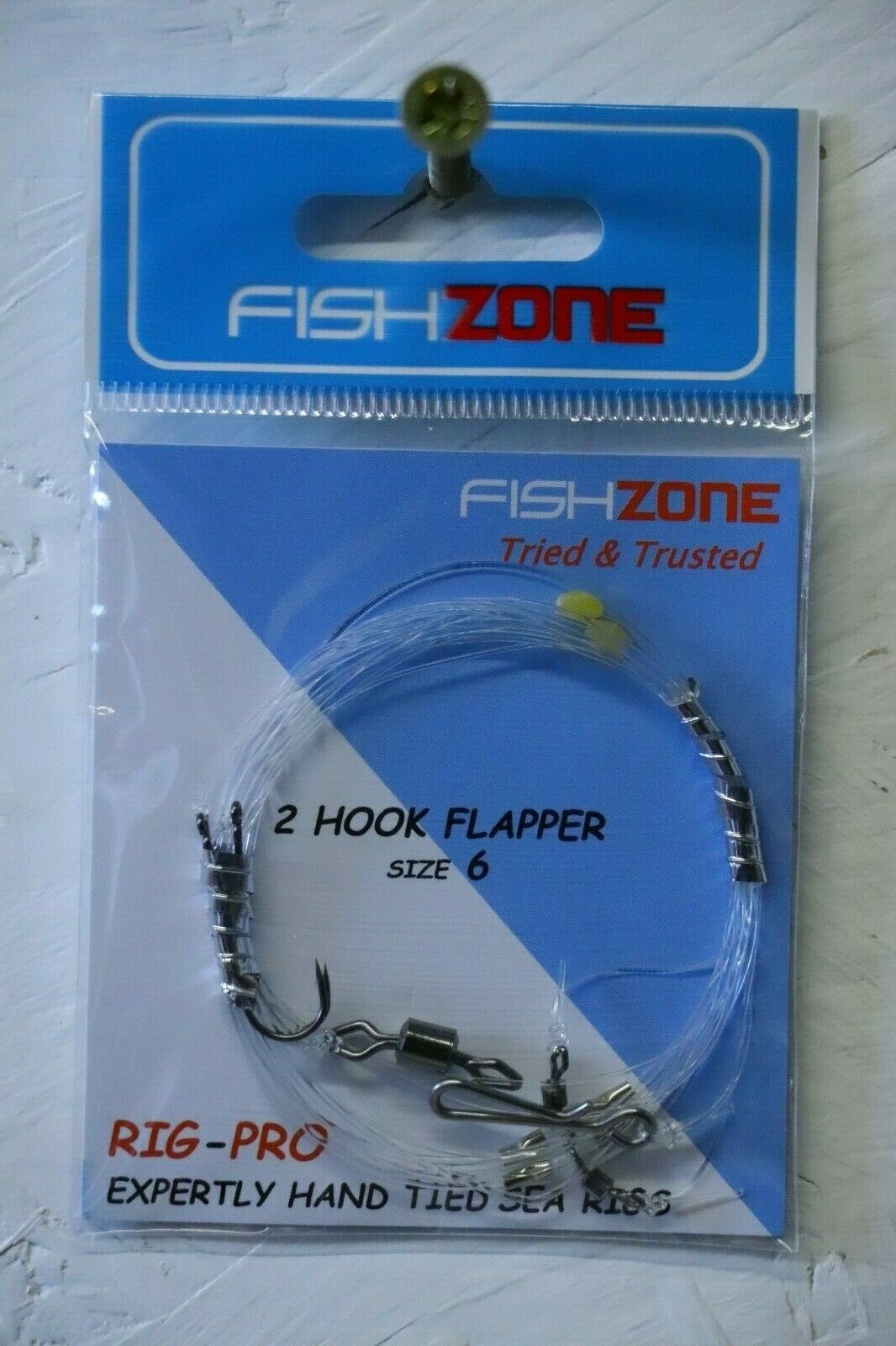 FishZone 2 hook flapper size 6 scratching rig sea fishing rig