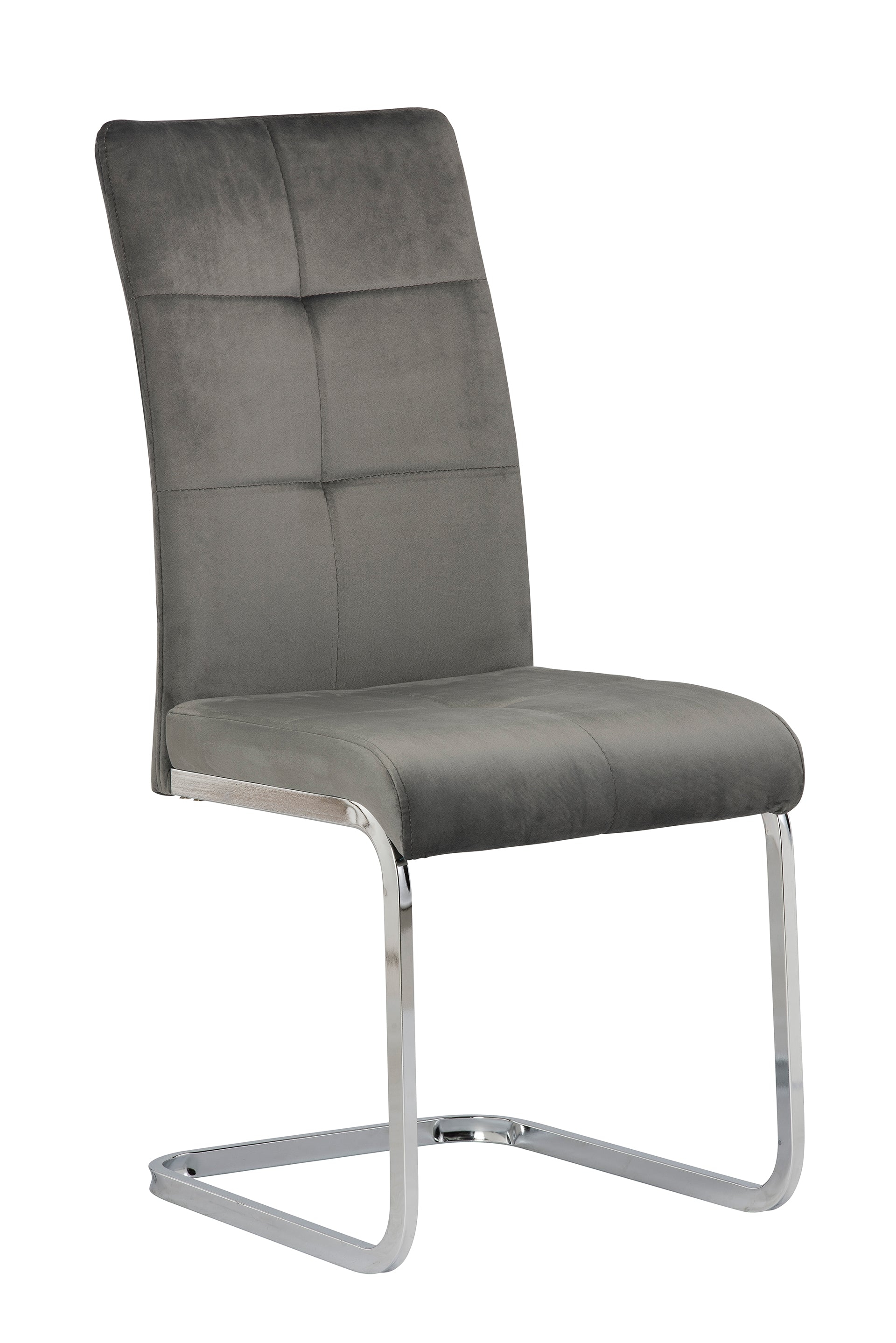 Florida Velvet Fabric Pu Dining Chair (Pairs), Grey – Lc Living