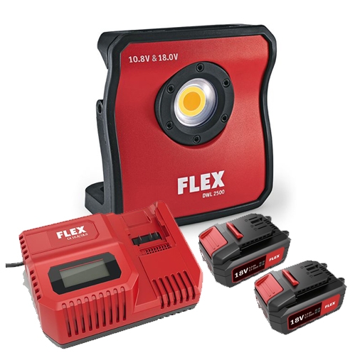 FLEX DWL 2500 10.8/18.0V Cordless LED Detailing Light With 2 x Batteries & Charger – Blok 51