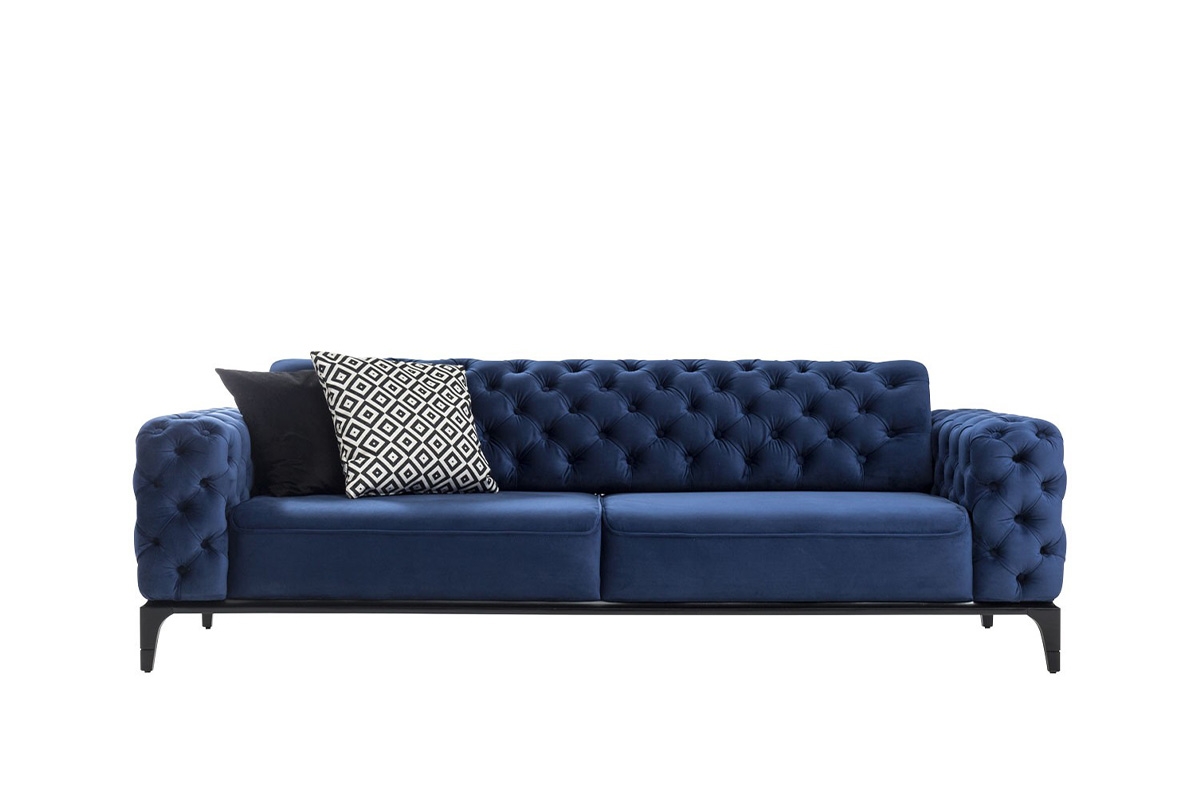 Floransa Stylish Sofa – Chicago 30 Mustard, 3 Seater – Novia Furniture