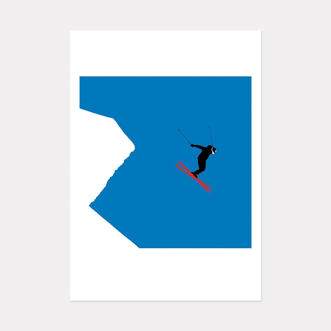 Freestyle Jump Ski Art Print, A3 (42cm x 29.7cm) unframed print – Powderhound