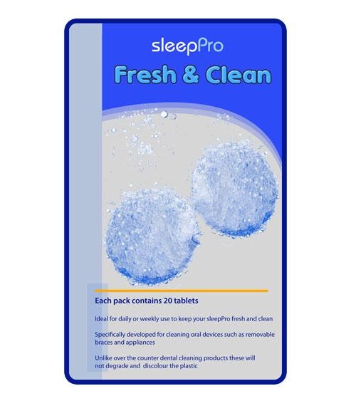 Sleeppro – Sleeppro Fresh & Clean For Anti Snoring Devices – Blue – Fizzing Cleaner – 20 Tablets