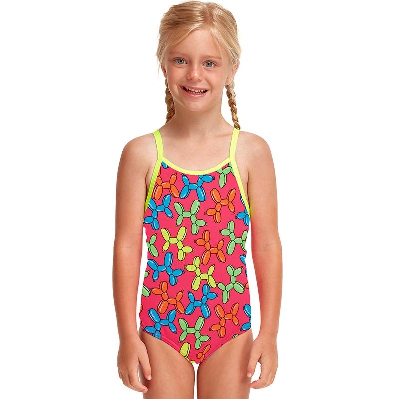 Funkita – Doggy Disco – Toddler Girls Printed One Piece Girls Age 6 – Aqua Swim Supplies