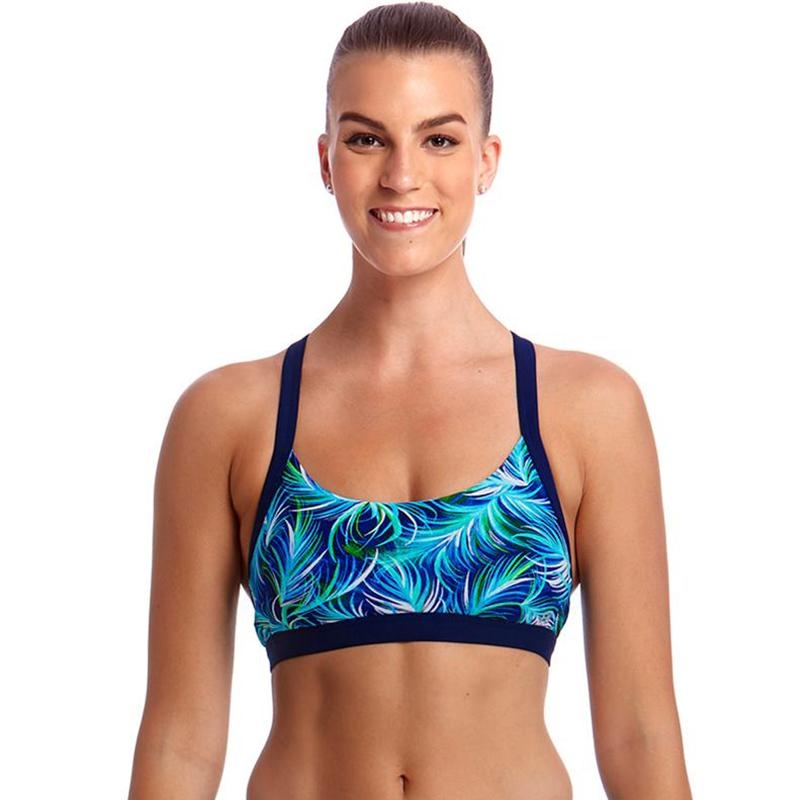 Funkita – Palm Beach – Ladies Get Fit Crop Top Ladies 12 – Aqua Swim Supplies