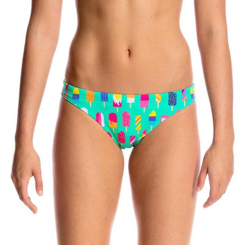 Funkita – Popsicle Parade – Ladies Bikini Bibi Banded Briefs Ladies 10 – Aqua Swim Supplies