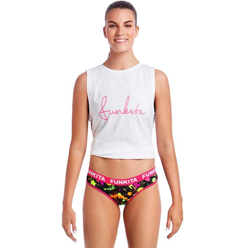 Funkita – Splatter Attack – Ladies Underwear Brief Ladies 14 – Aqua Swim Supplies