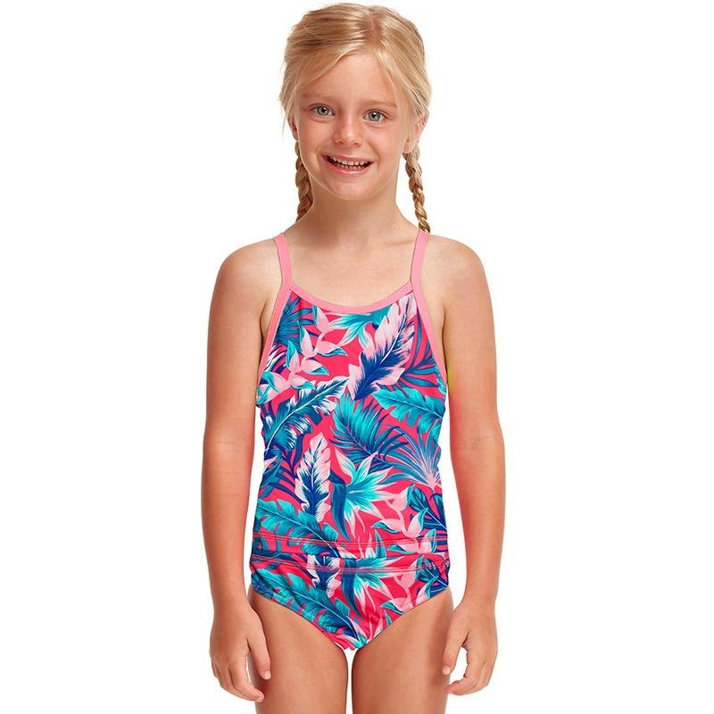 Funkita – TropFest – Toddler Girls Printed Eco Tankini & Brief Girls Age 7 – Aqua Swim Supplies
