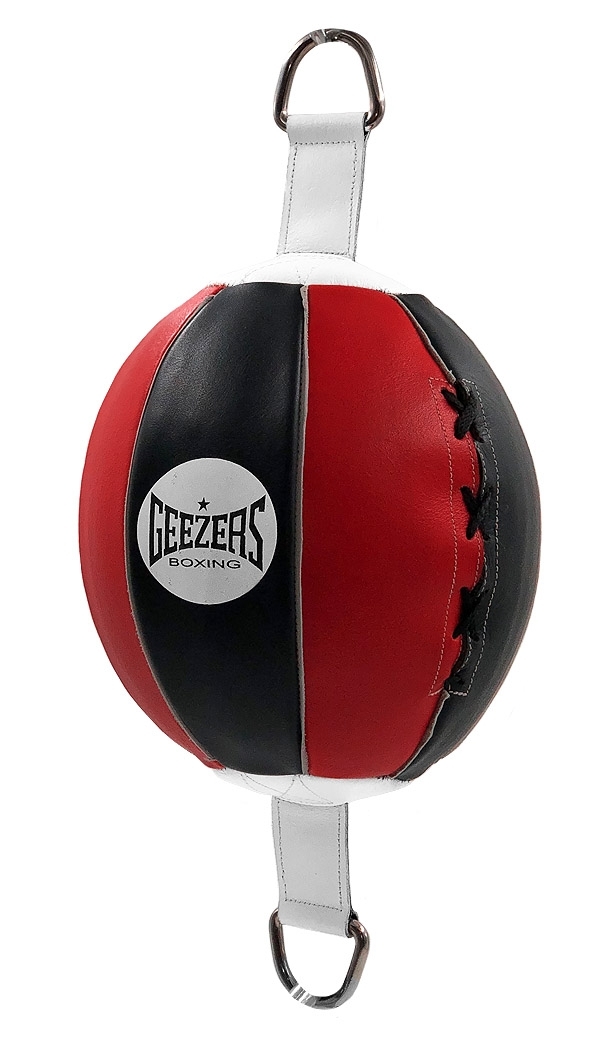 Geezers Super Elite Pro Double End Bag – White/Black/Red – M