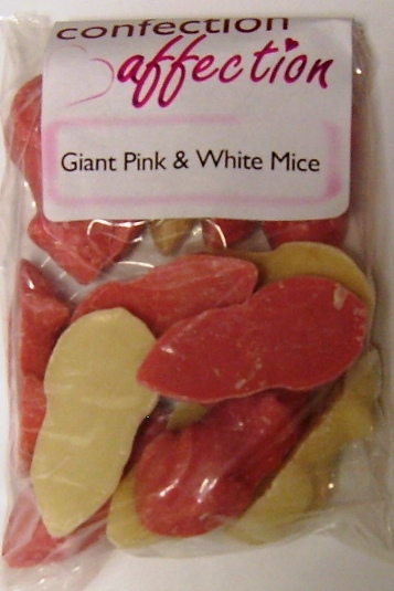 Giant Pink & White Mice 115g – Confection Affection