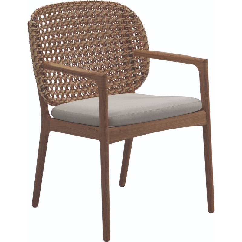 Gloster Kay Dining Chair with Arms |  Harvest  Wicker