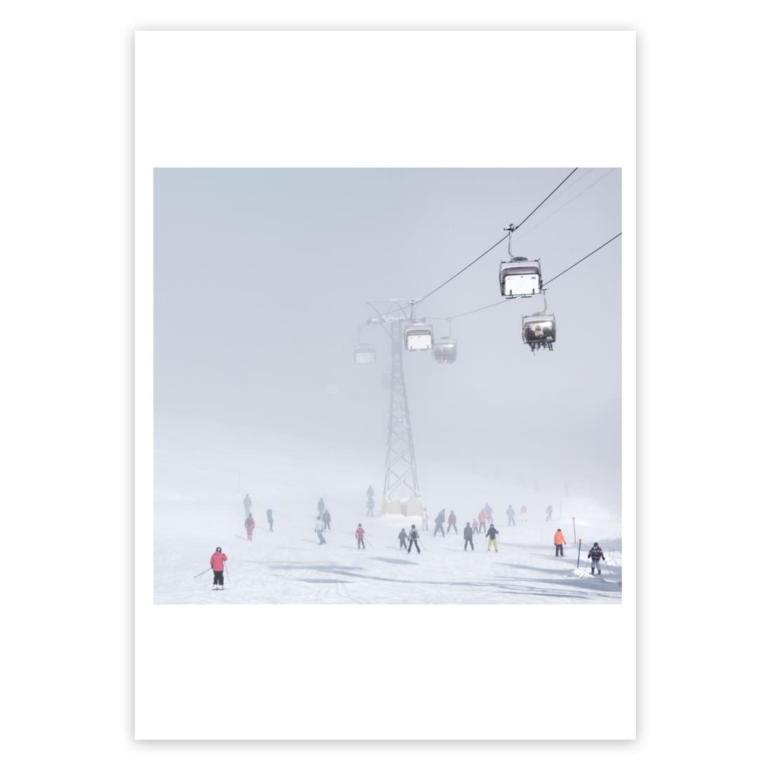 Going Home Ski Art Print, A2 (59.4cm x 42cm) unframed print – Powderhound