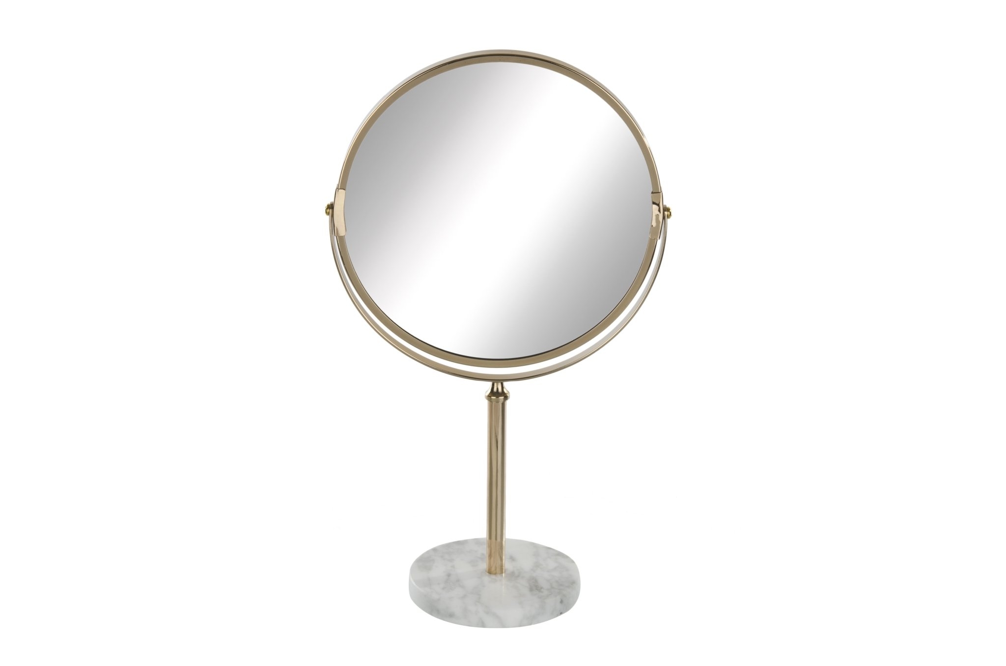 Gold Finish Mirror with Marble Base by Native Home & Lifestyle – Furniture & Homeware – The Luxe Home