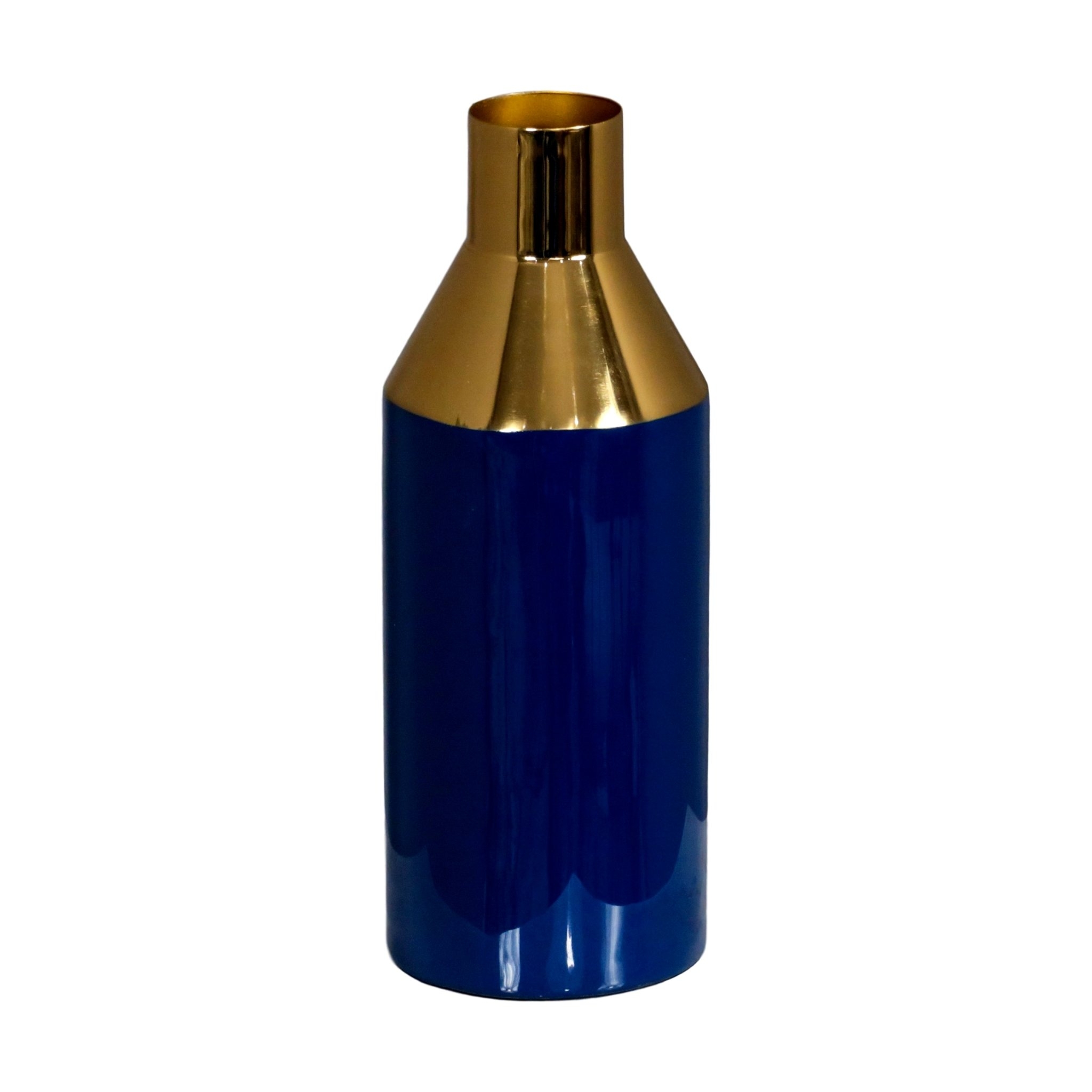 Gold Stem Blue Vase by Native Home & Lifestyle – Furniture & Homeware – The Luxe Home
