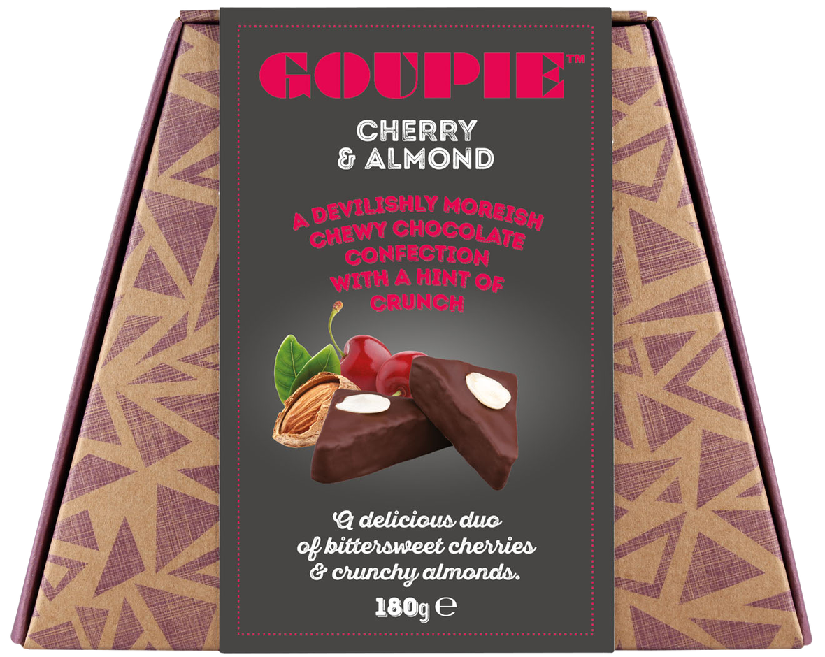 Goupie Cherry And Almond Dairy Free Chocolates 180g – Confection Affection