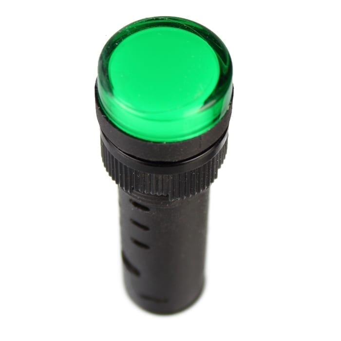 LED 16mm Panel Indicator Pilot Light Signal Lamp 220V – Green – Under Control LTD
