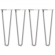 Hairpin Bench Legs – Steel – Dark Grey – 40cm – 2 Rod Design – Zinc – 12mm – Heavy Duty – Pack Of 4 – The Hairpin Leg Company