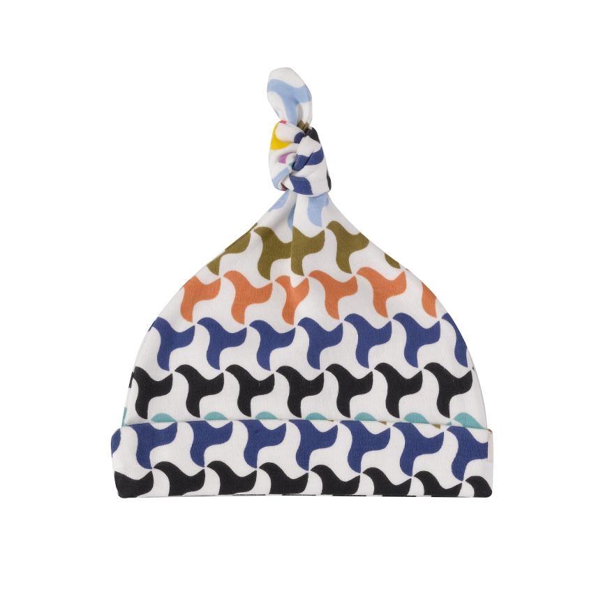 Pigeon Baby Knotted Hat In Colourful Swirls – 0-5m