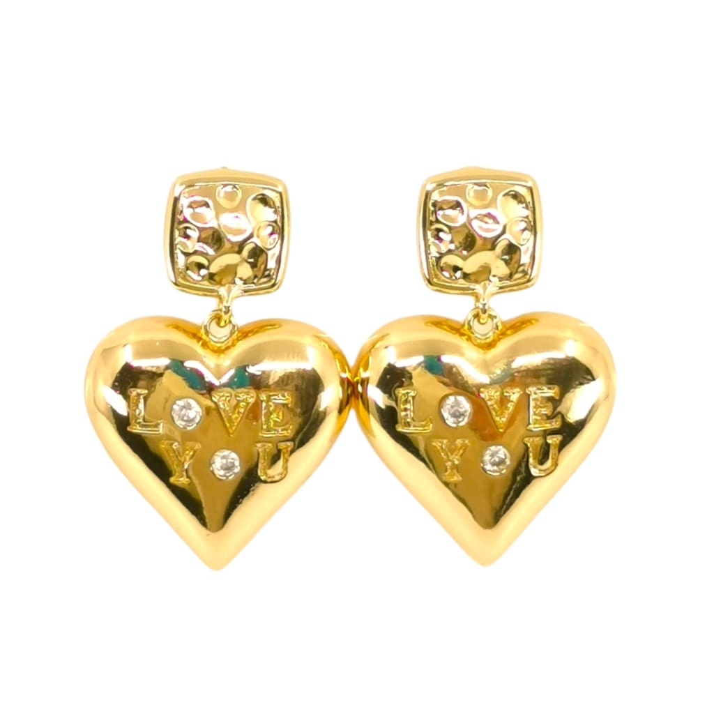 Heart Earrings Gold – Ezavision