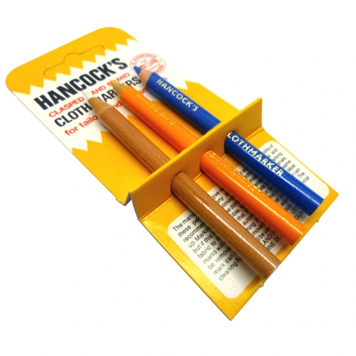 H.H Hancock – Hancocks Small Cloth Marking Pencils Carton of 12 – Multi Colour – Textile Tools & Accessories