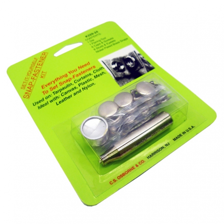 C.S. Osborne – Snap Fastener Kit (Home Use) – 20 (Baby) – Silver Colour – Textile Tools & Accessories