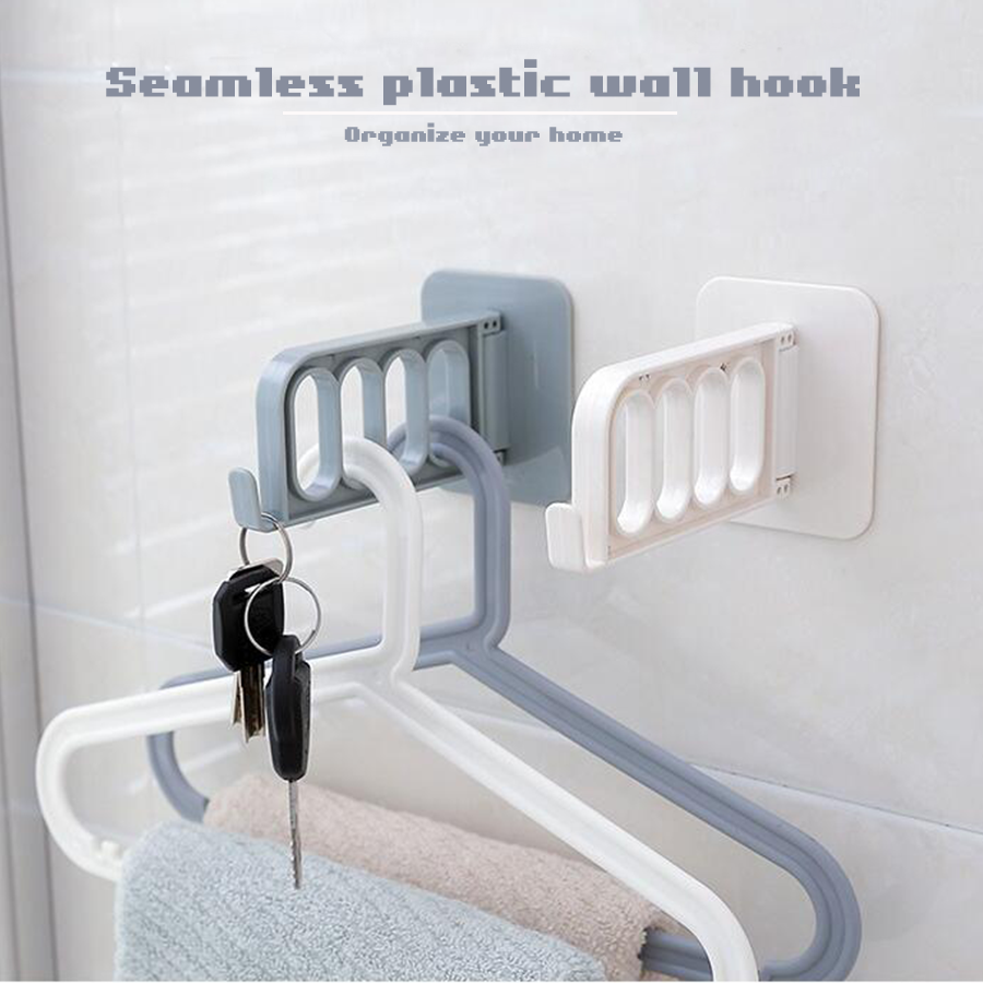 Seamless Plastic Wall Hook – Brown
