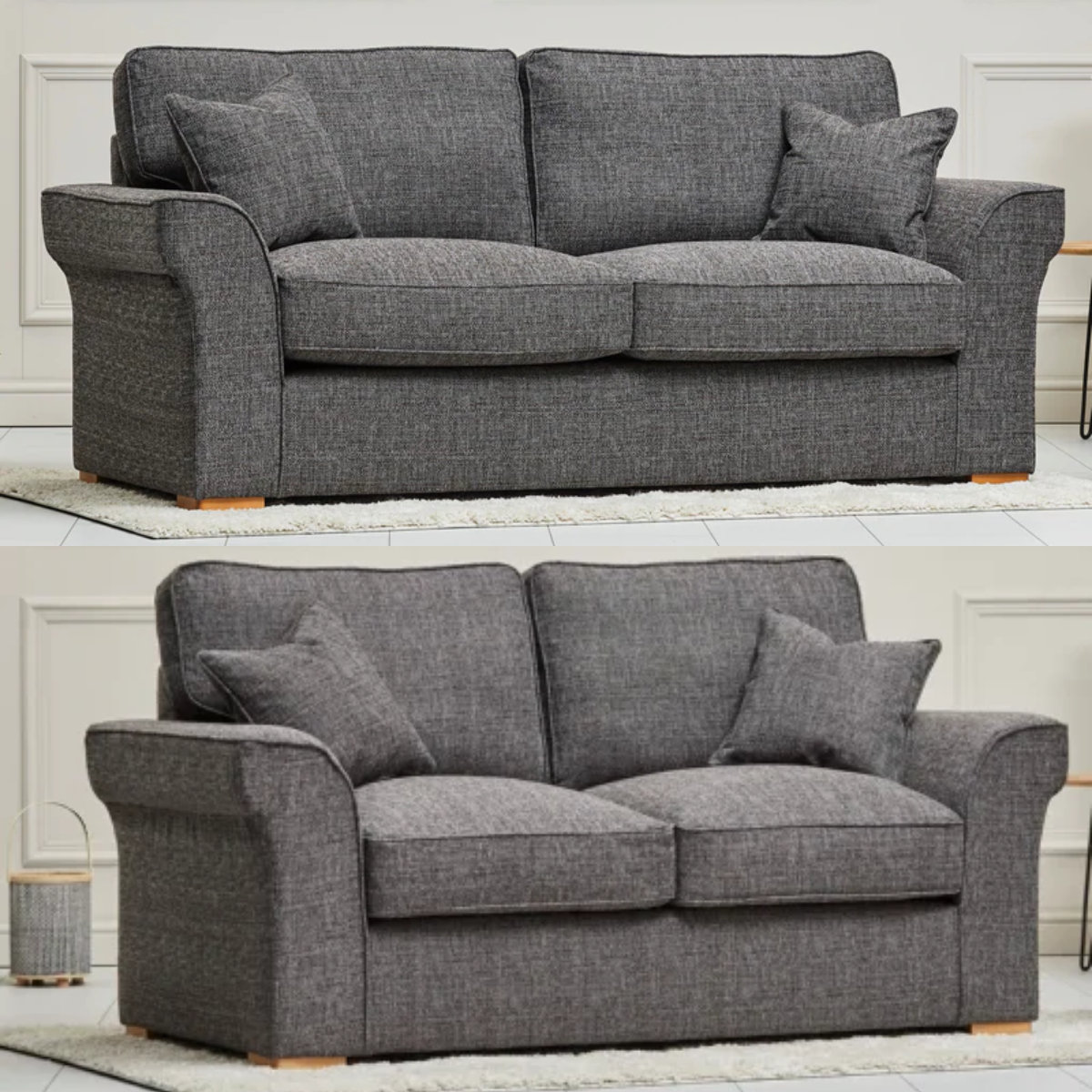 Hugo Full Grey 3 + 2 Sofa Suite – The Online Sofa Shop