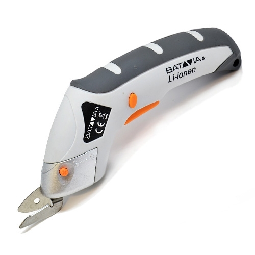 Batavia –  Cordless Cutter / Electric Scissors 3.6V Lithium-Ion – White / Grey Colour – Textile Tools & Accessories