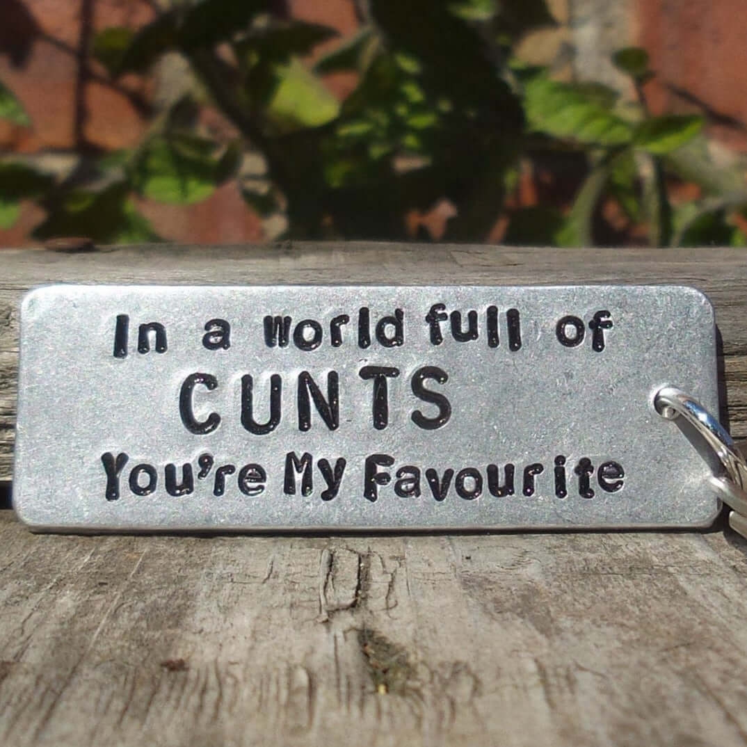 In A World Full of CUNTS You’re My FAVOURITE Keyring Keychain Cunt Special date – Cool Keyrings