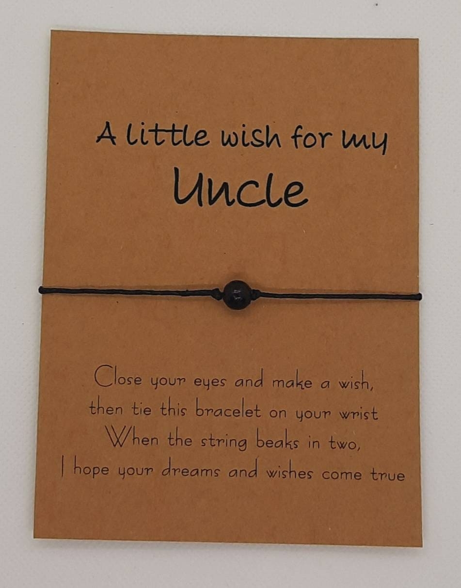 Dad wish bracelet, A little wish for my Daddy, Uncle, Grandad – Birthday bracelet Uncle