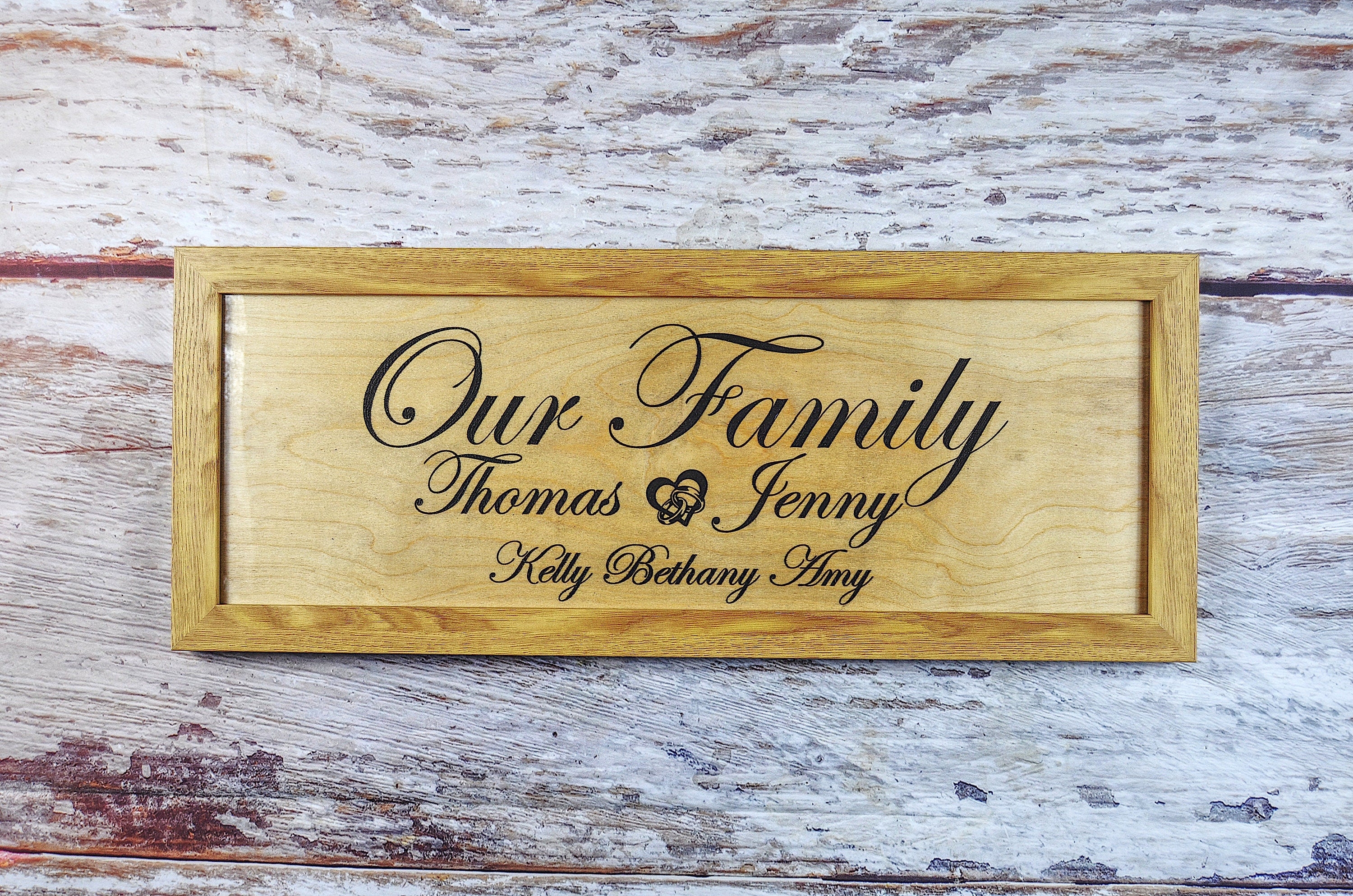 Family Name Sign 65cm – Rings – This is us – Forth Craft & Designs