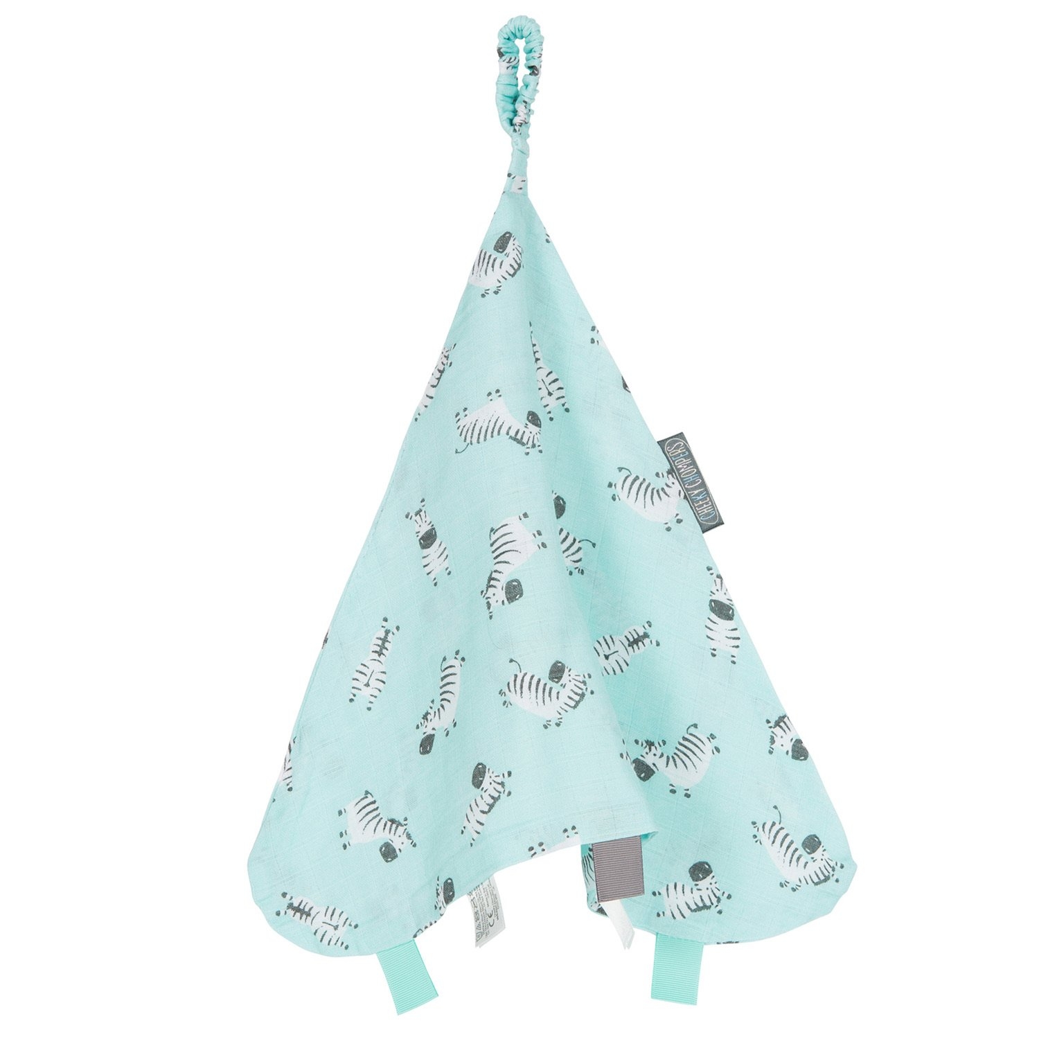 Cheeky Chompers Organic Muslin Comforter Zebra Dreams
