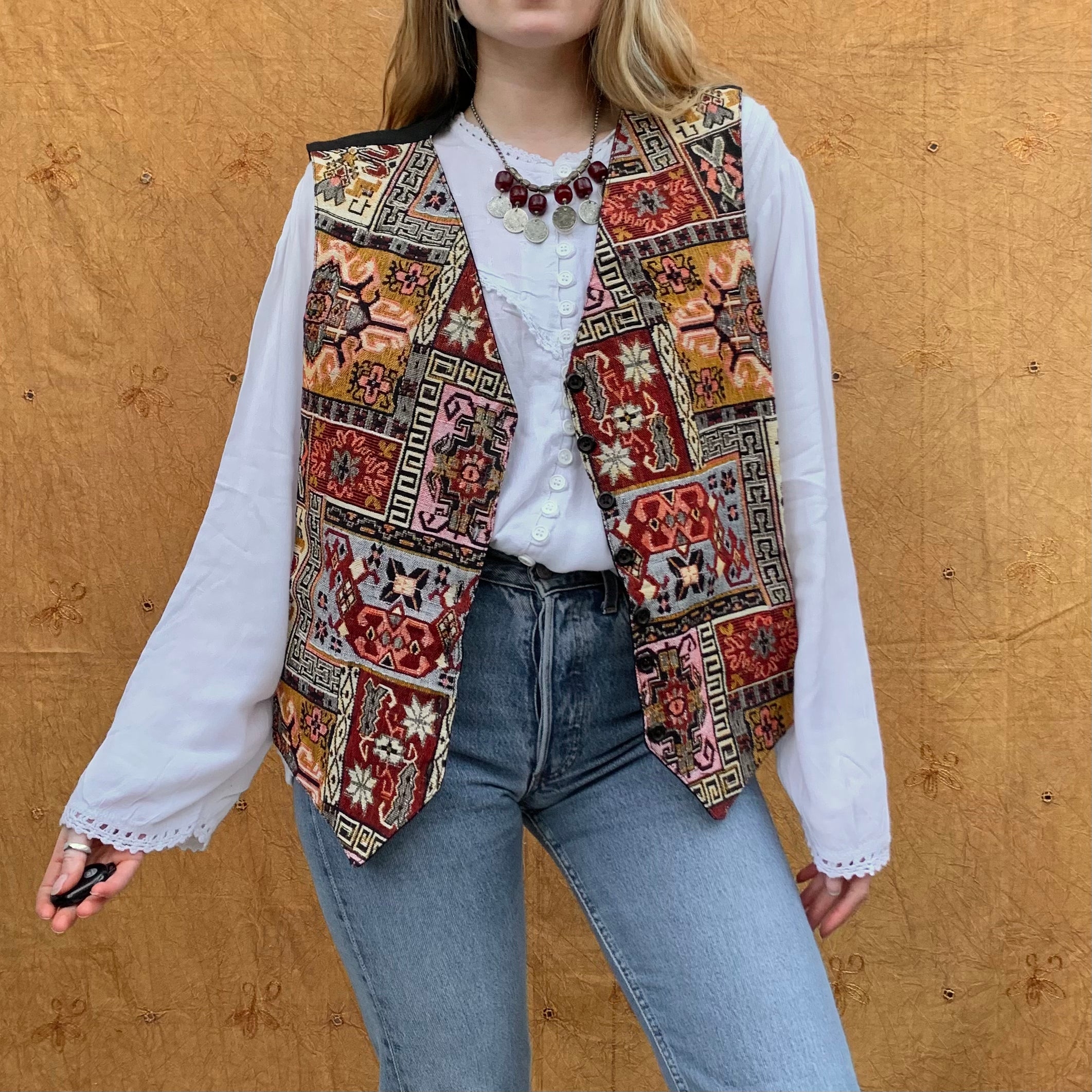 Morocco Tapestry Waistcoat Bright – Portobello Vintage Market
