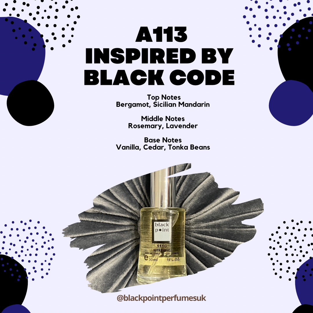 Inspired by Black Code For Him – A113|Black Point Perfumes