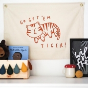 Go Get Em Tiger Wall Flag