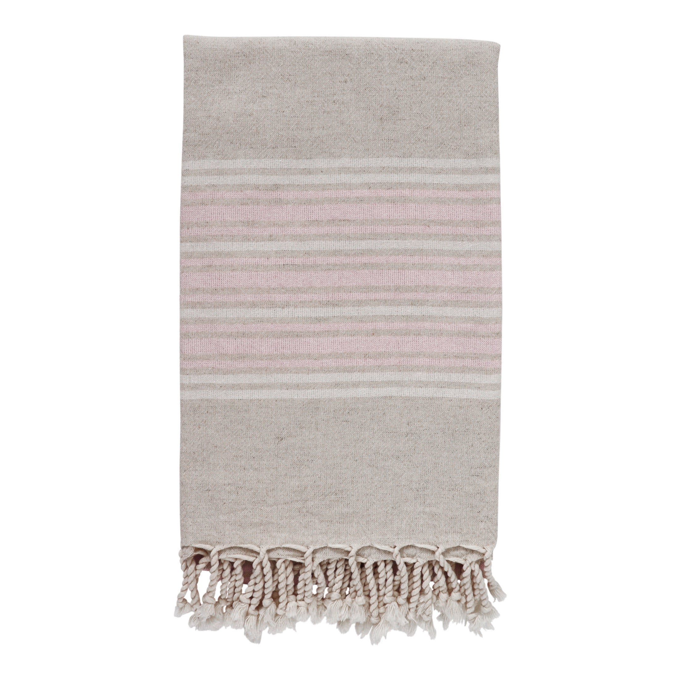 Dune Linen Hammam Towel – Rose Pink – Sand & Salt