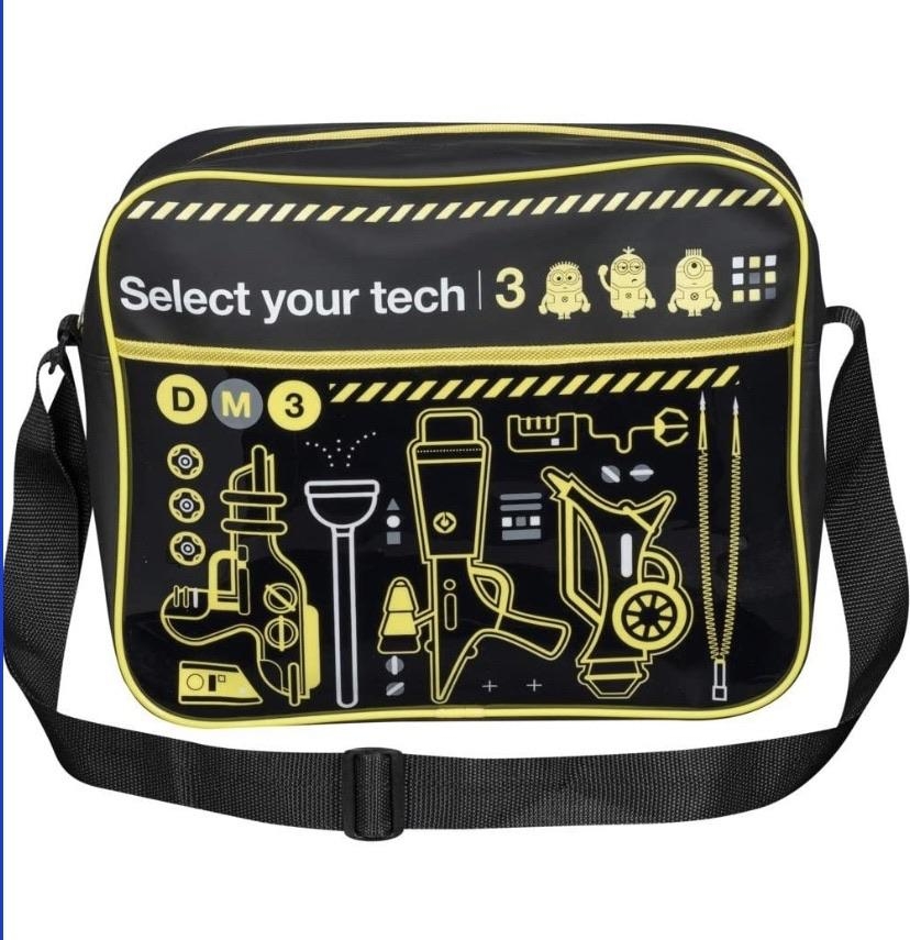 Despicable Me 3 Minions Yellow and Black Satchel Bag