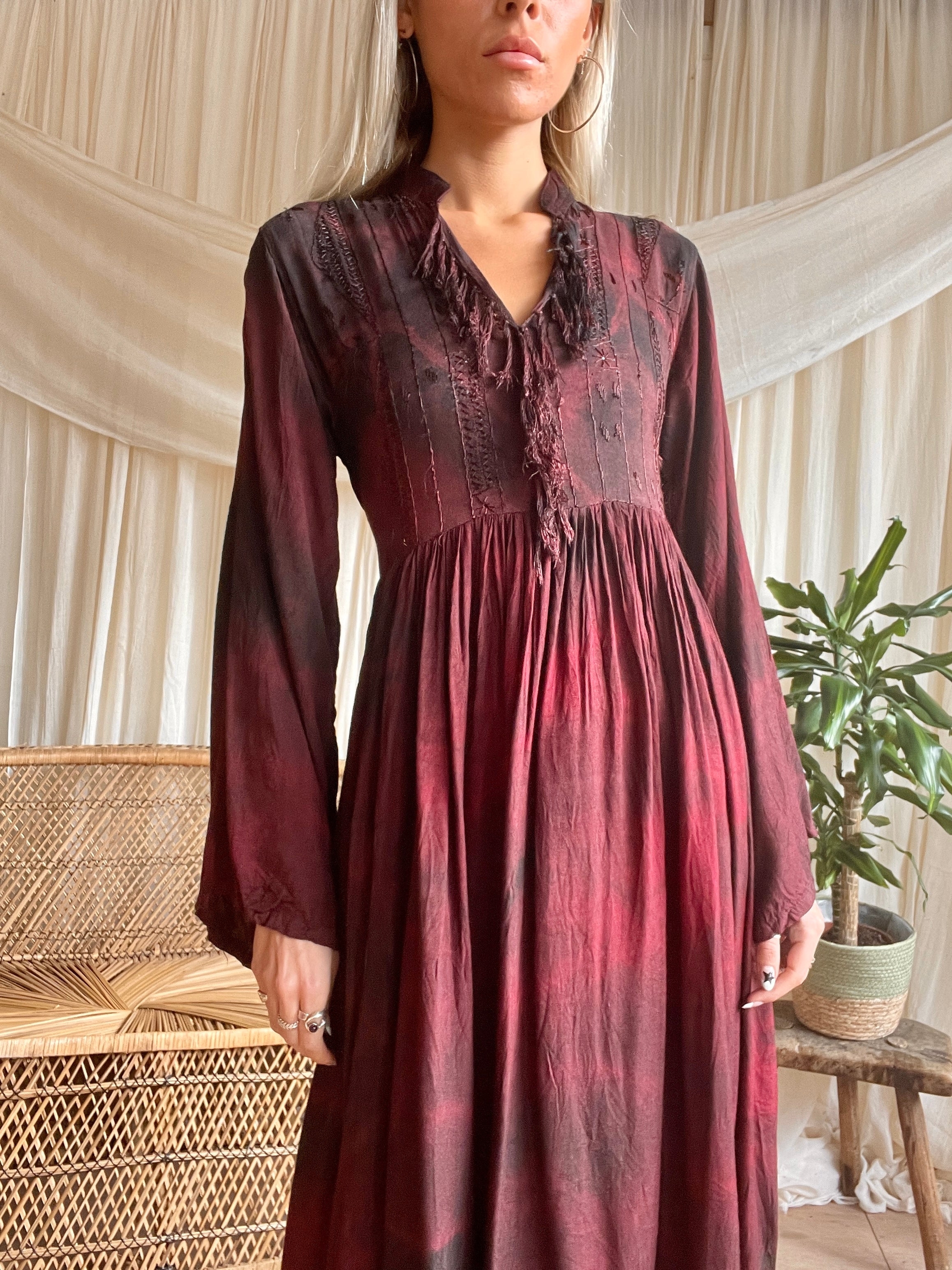 Jasper Kandari Fringe Collar Dress – Portobello Vintage Market