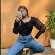 Mesh Sleeve Corset Top M/L / Purple Lace – Portobello Vintage Market