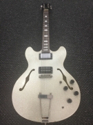 Shine MIK Korea 335 Dot Semi Electric Guitar Silver Sparkle – Used