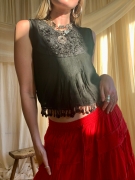 (Multi Colours) Tassel Top White – Portobello Vintage Market