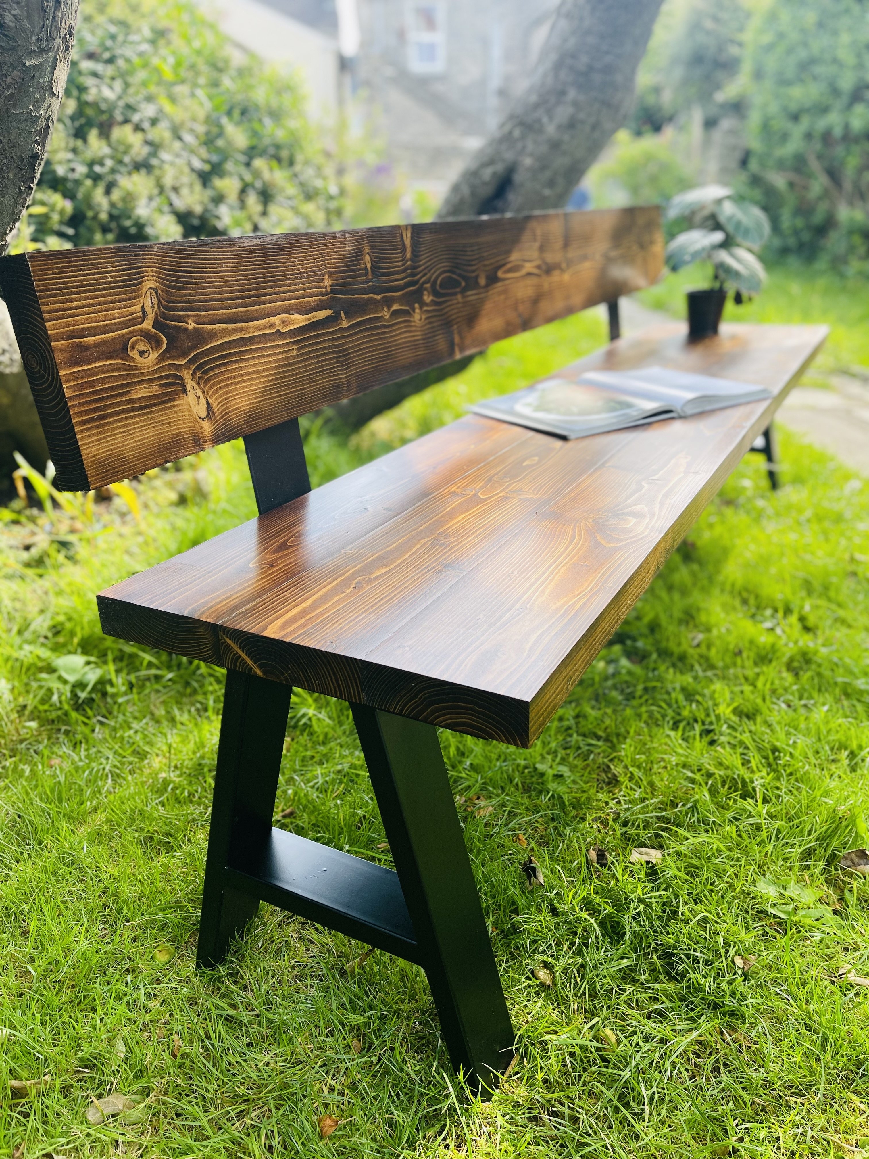 Walker Garden Bench with Backrest – 160cm