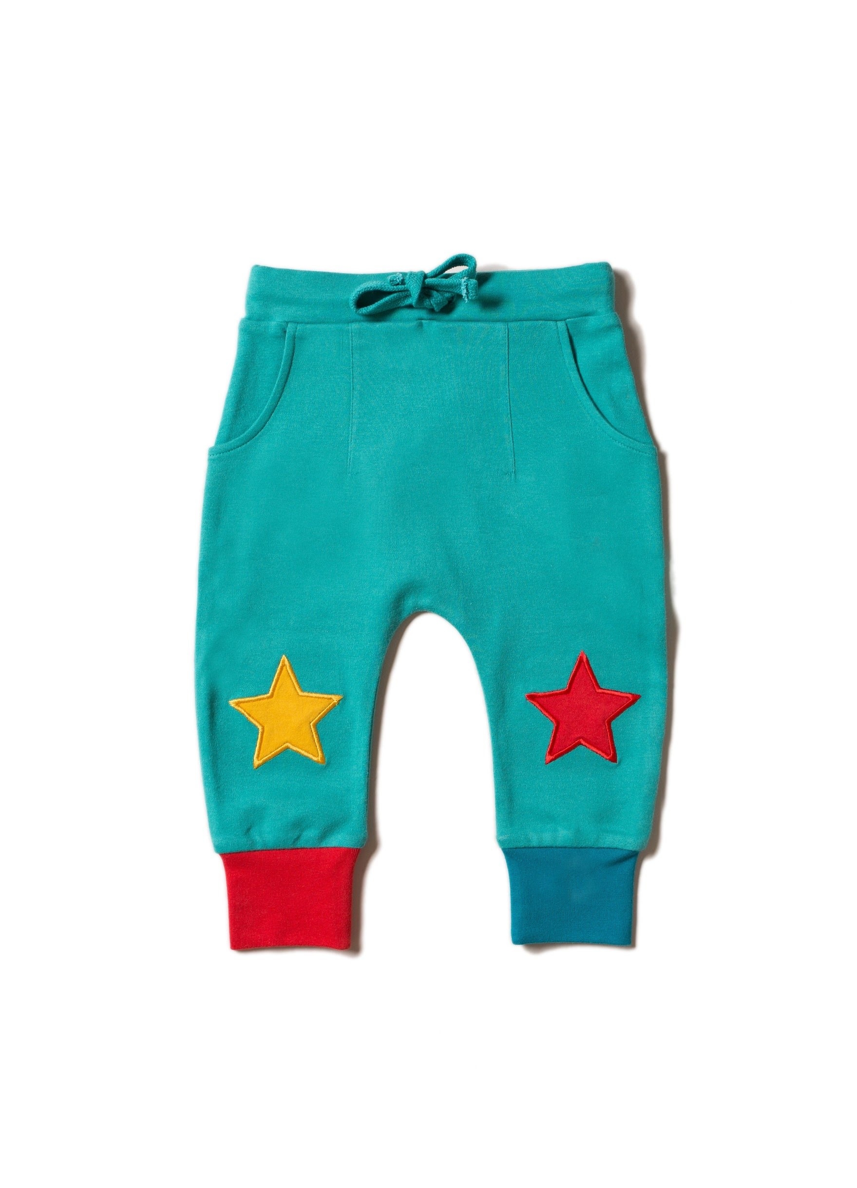 Little Green Radicals Toddler Peacock Star Joggers – 12-18 months