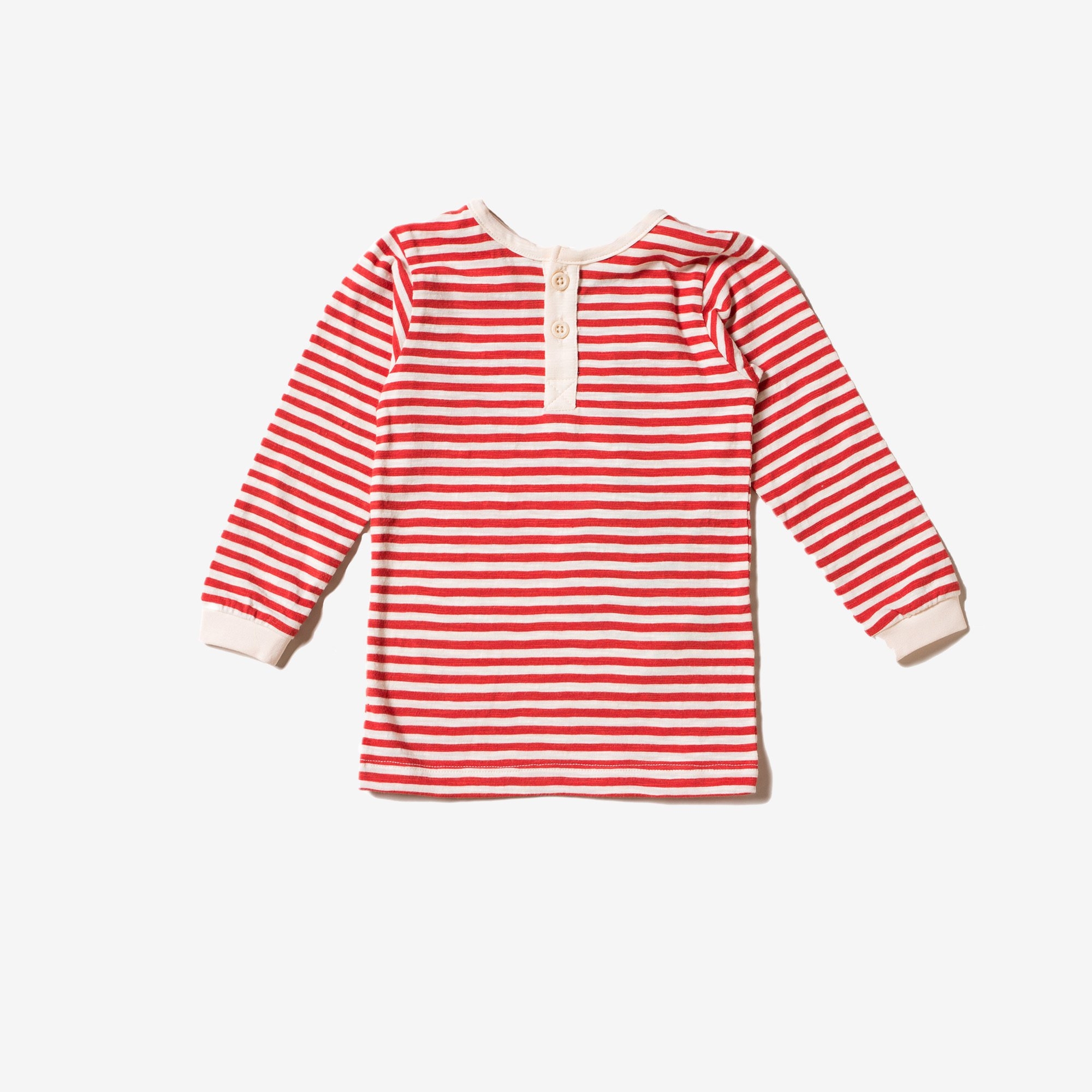 Little Green Radicals Toddler Red Stripe Long Sleeve Everyday T-Shirt – Red – 18-24 months