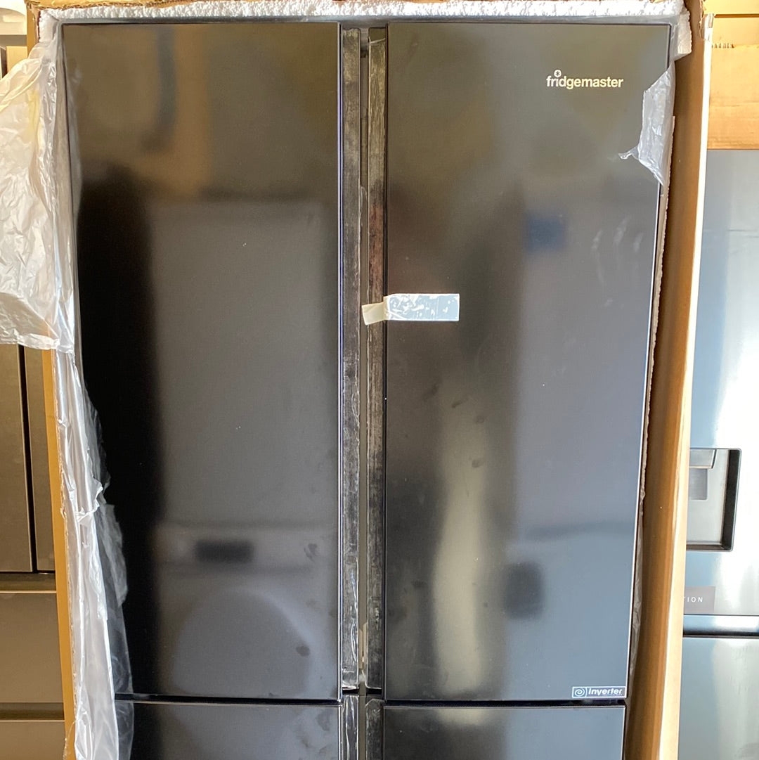 Fridgemaster MQ79394FFB Non-Plumbed Total No Frost American Fridge Freezer – Black – F Rated – Shop At Home