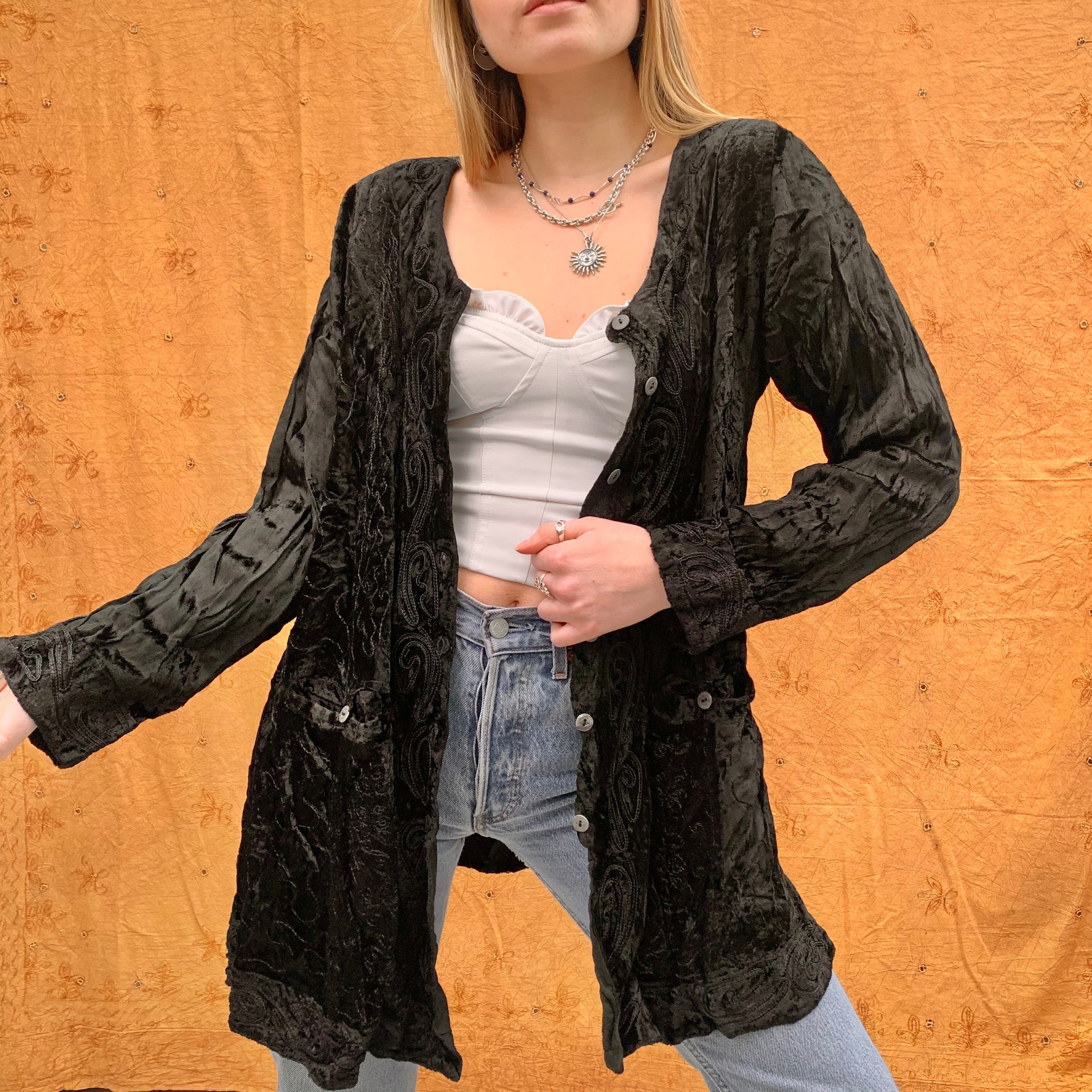 Sleeved Ombre Velvet Overcoat – Portobello Vintage Market