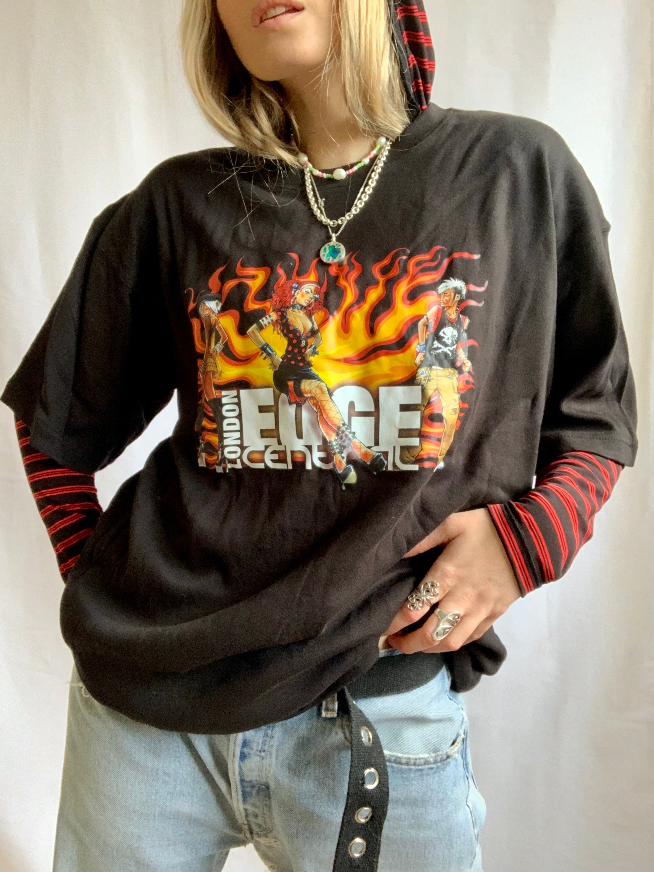 Y2K Deadstock Flame Tee XL – Portobello Vintage Market