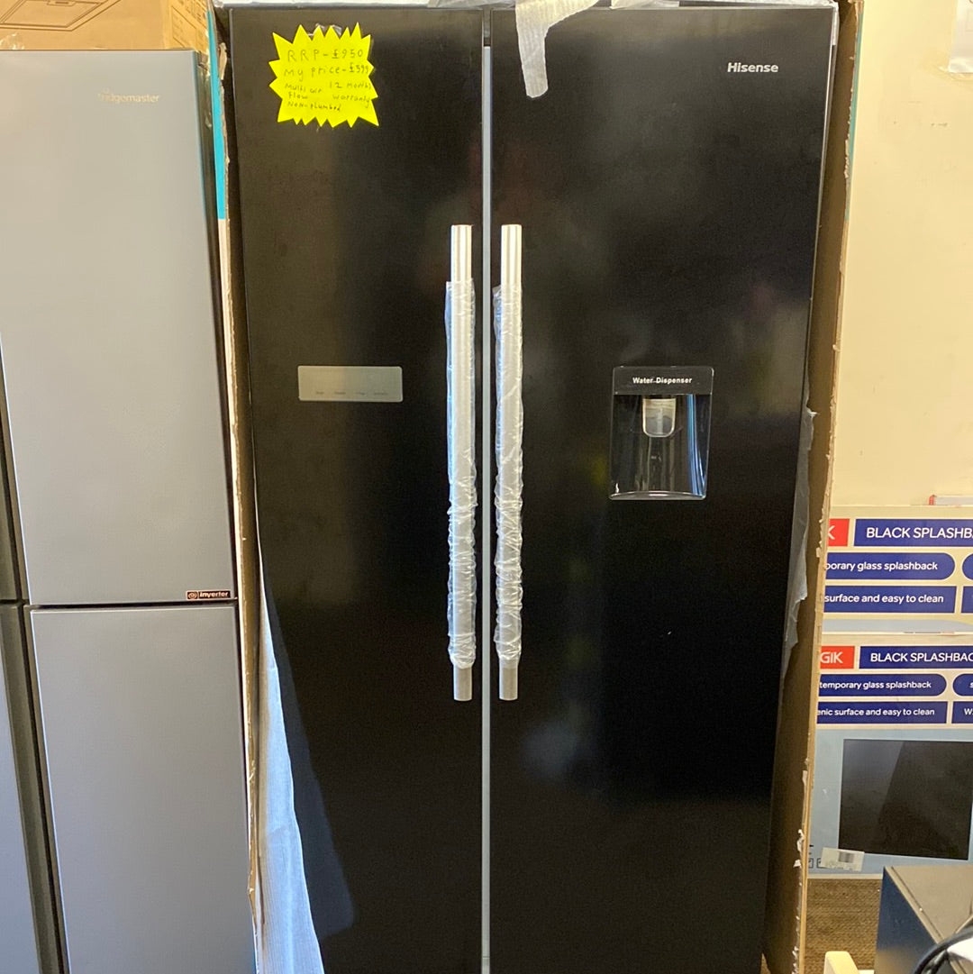 Hisense RS741N4WB11 American Fridge Freezer – Black – Shop At Home