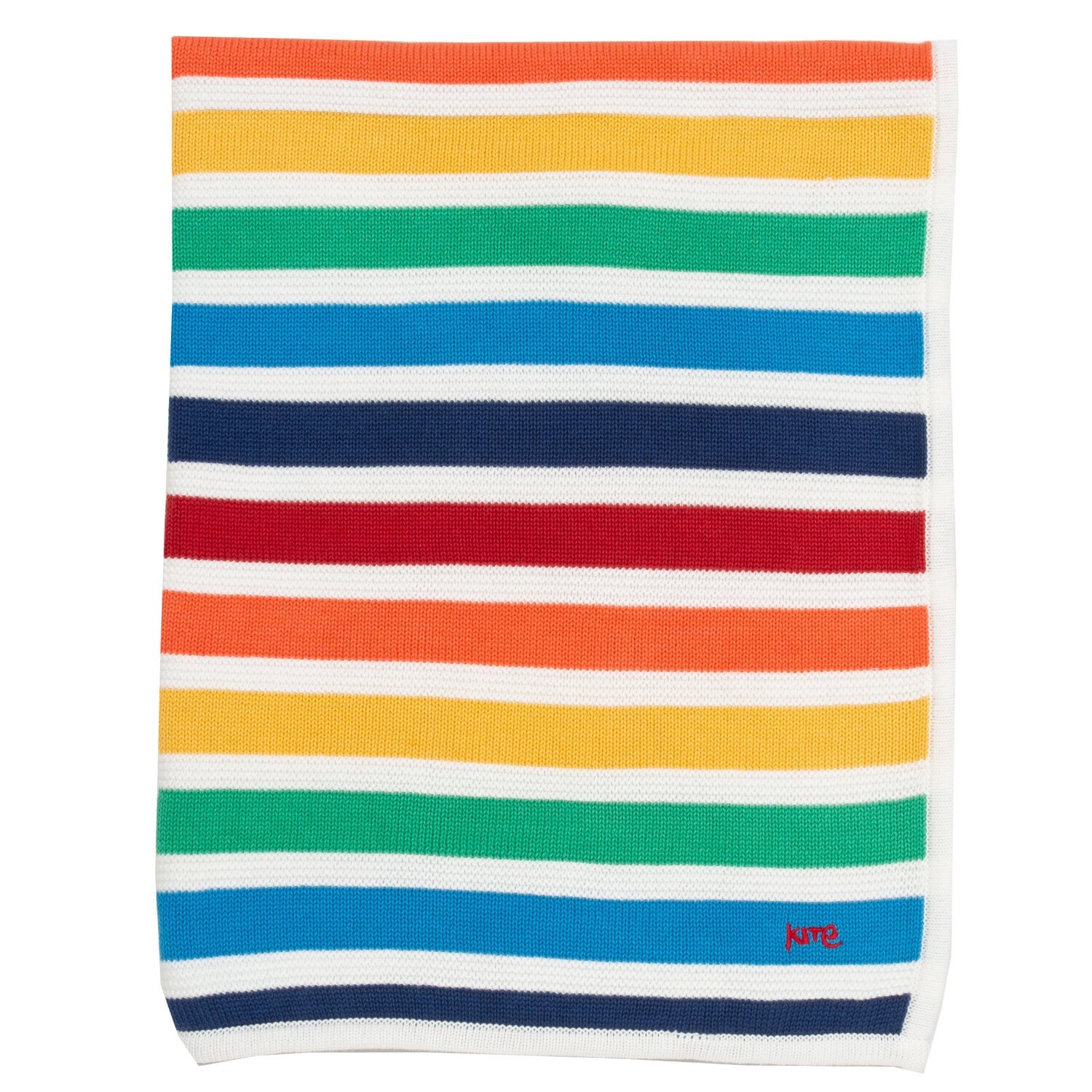 Kite Rainbow Knit Organic Cotton Baby Blanket