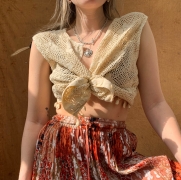 Cotton Crochet Crop Black w/ Multi Tie Dye – Portobello Vintage Market